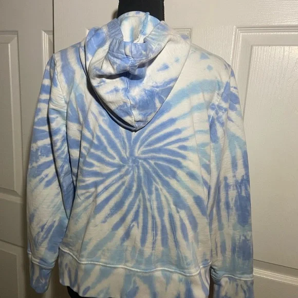J. Crew Blue and White Relaxed Hoodie - Picture 6 of 7